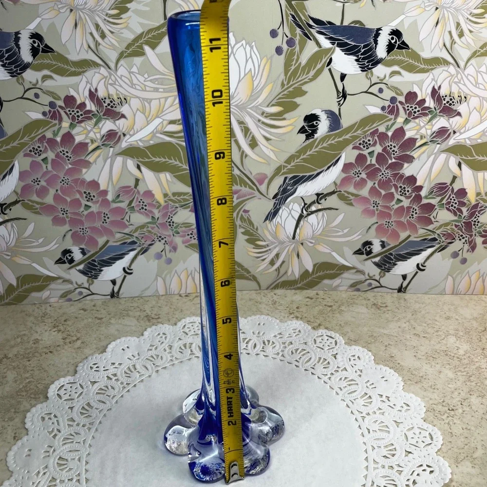 Art Glass Bud Vase 11.5